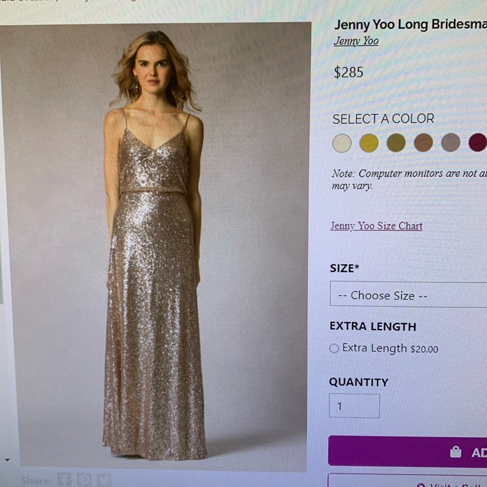 Rose Gold Jenny Yoo bridesmaids dress Jules